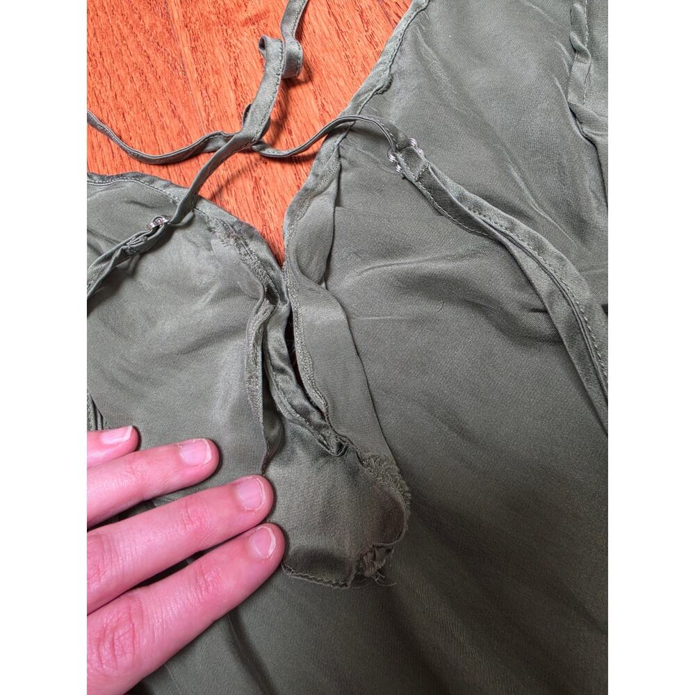 Vintage Victoria's Secret Gold Label Sage Green Silk Slip Dress Large - Picture 10 of 13